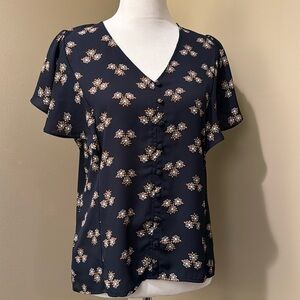 Ann Taylor Factory flutter sleeve blouse